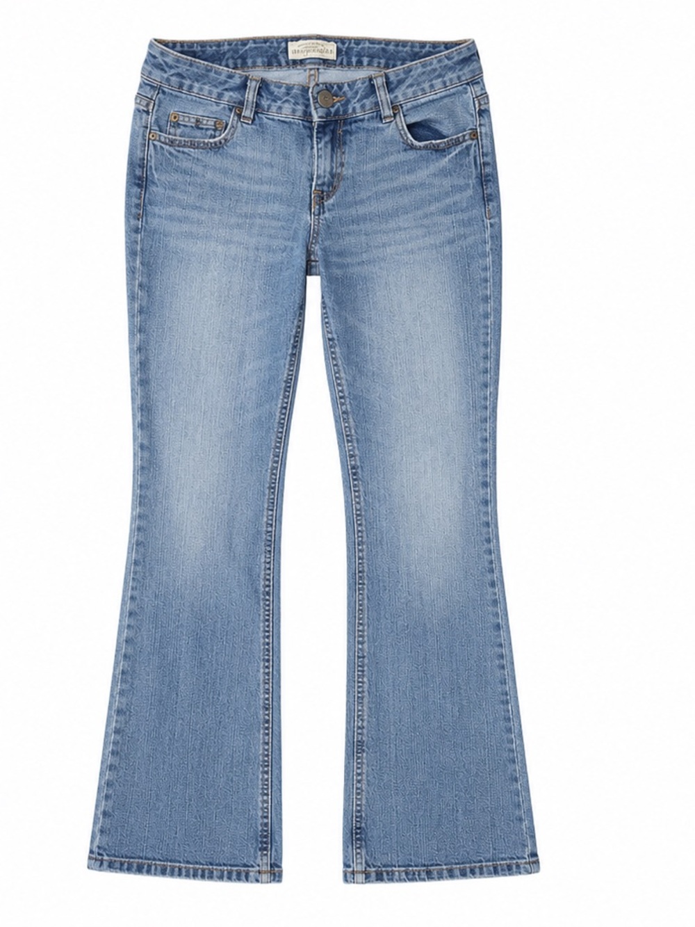 Y2K Aeropostale‎ Chelsea Bootcut Jeans Women's 5/6 Short Light Wash Stretch Y2K